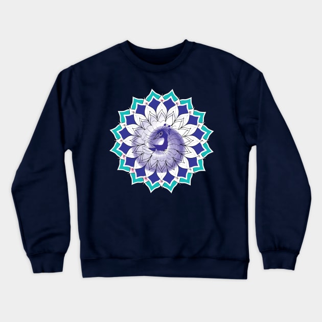 Peacock Mandala Crewneck Sweatshirt by emma17